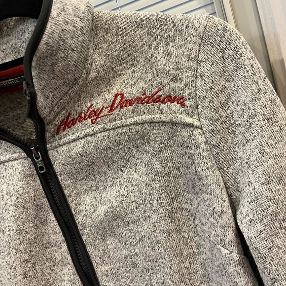 Harley-Davidson Gray Jacket with Orange Embroidery - Picture 1 of 4
